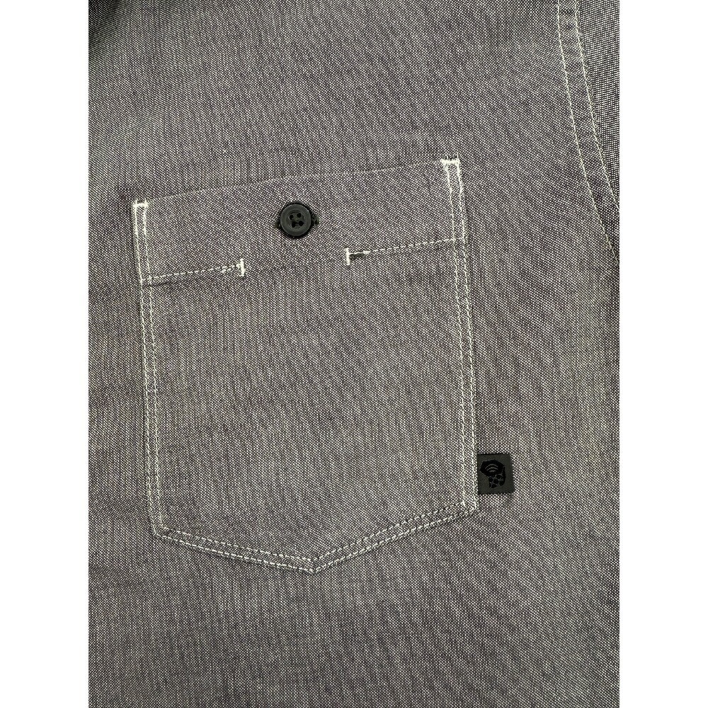 Mountain Hardwear Men's Huxley Short Sleeve Cotton Button Up Gray Shirt Size M - Picture 3 of 6